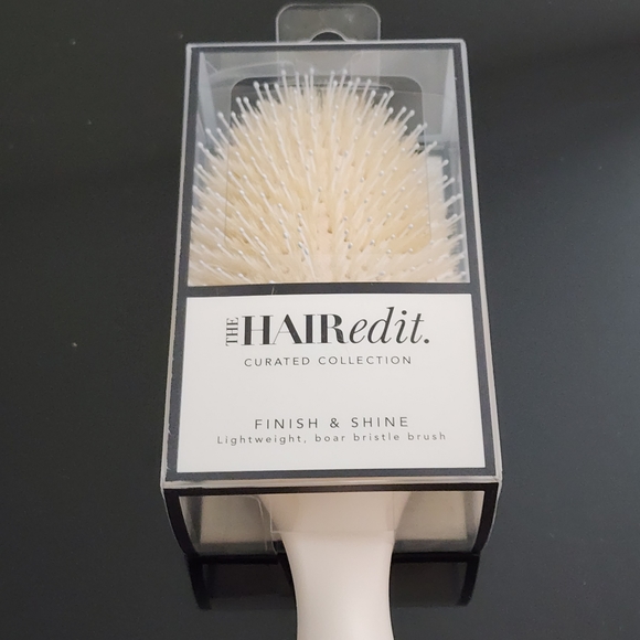 THE HAIR EDIT Cream Finish & Shine Boar Bristle Brush Curated Collection - NEW - Picture 4 of 6